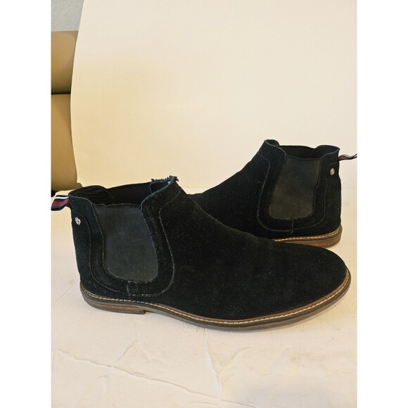 Ben Sherman Mens Black Suede Chelsea Ankle Boots Size 11 Pull On main image 7